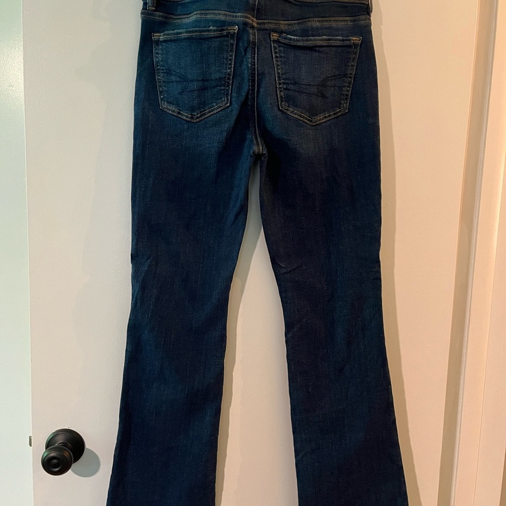 American Eagle Outfitters Dark Blue Flare Jeans - Picture 2 of 4
